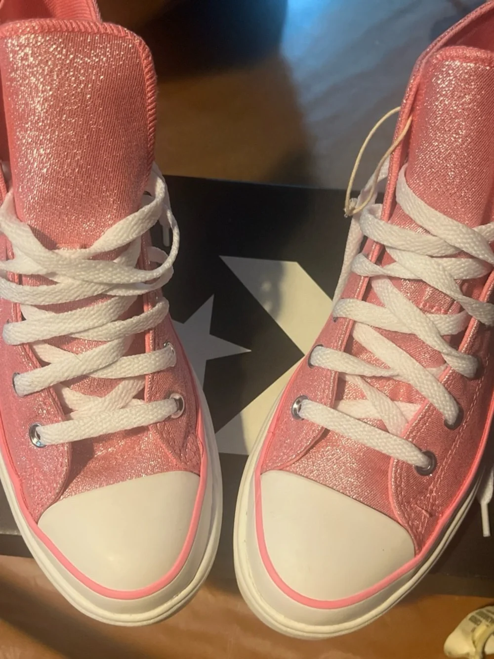 Converse sparkling pink